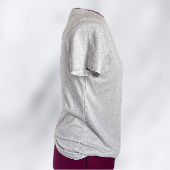 Grey Nike Tee Shirt with Embroidery and Patch Flowers - Picture 4 of 6